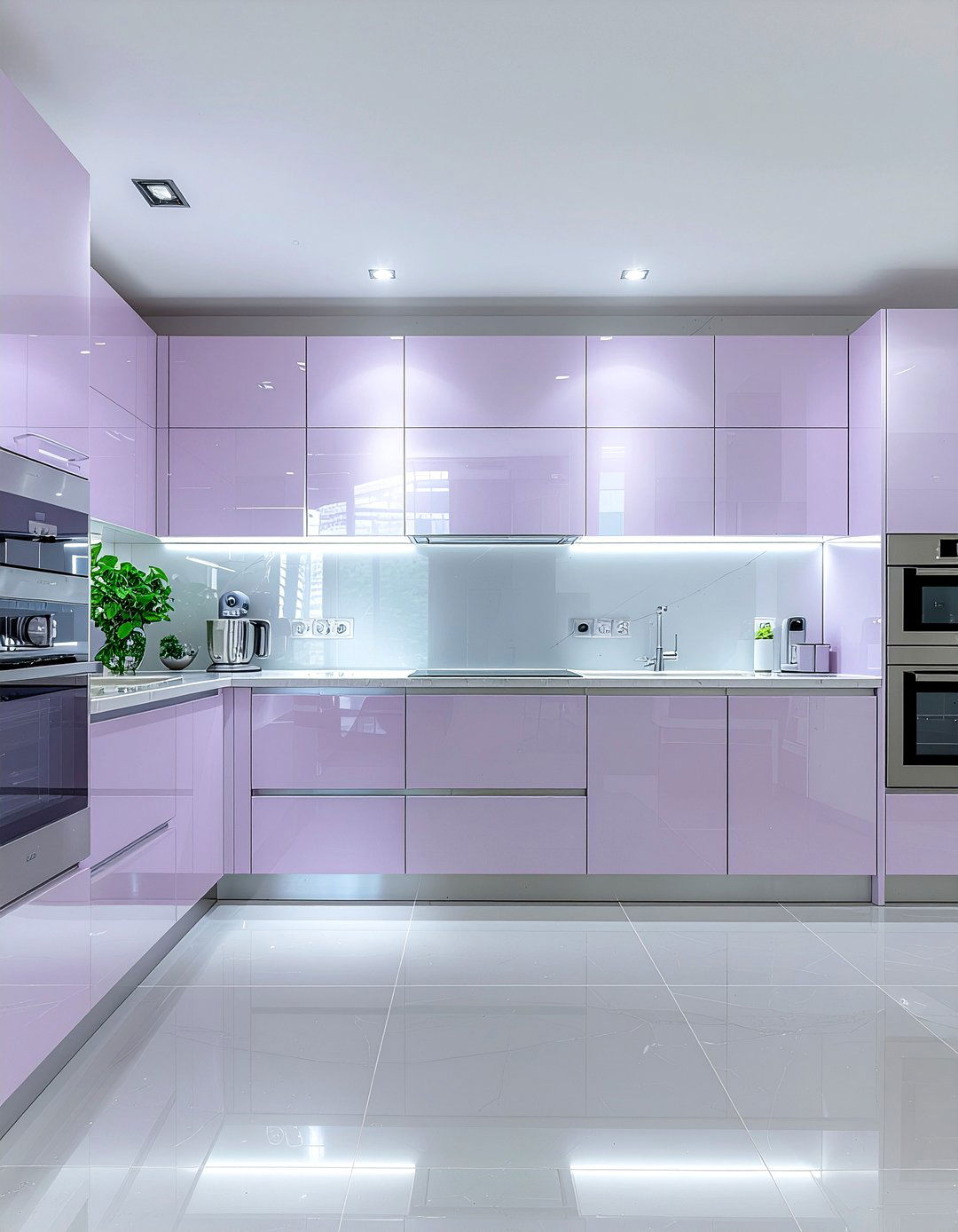 Lilac kitchen units - 30 purple kitchen ideas