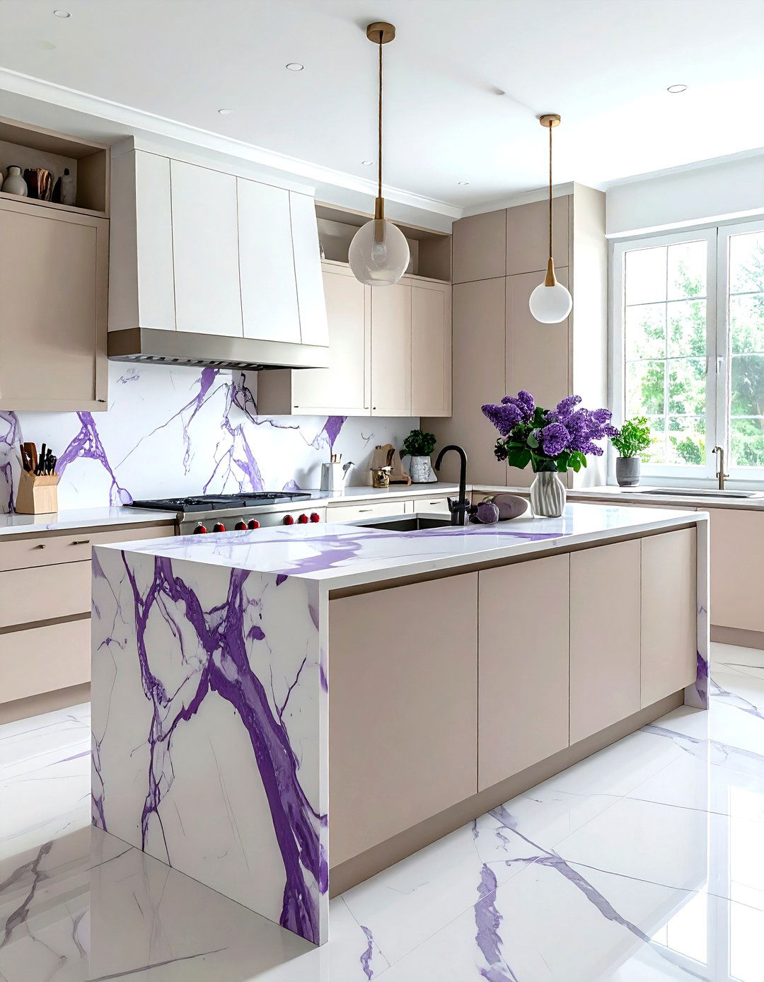 Lilac marble kitchen backsplash - 30 marble backsplash kitchen ideas
