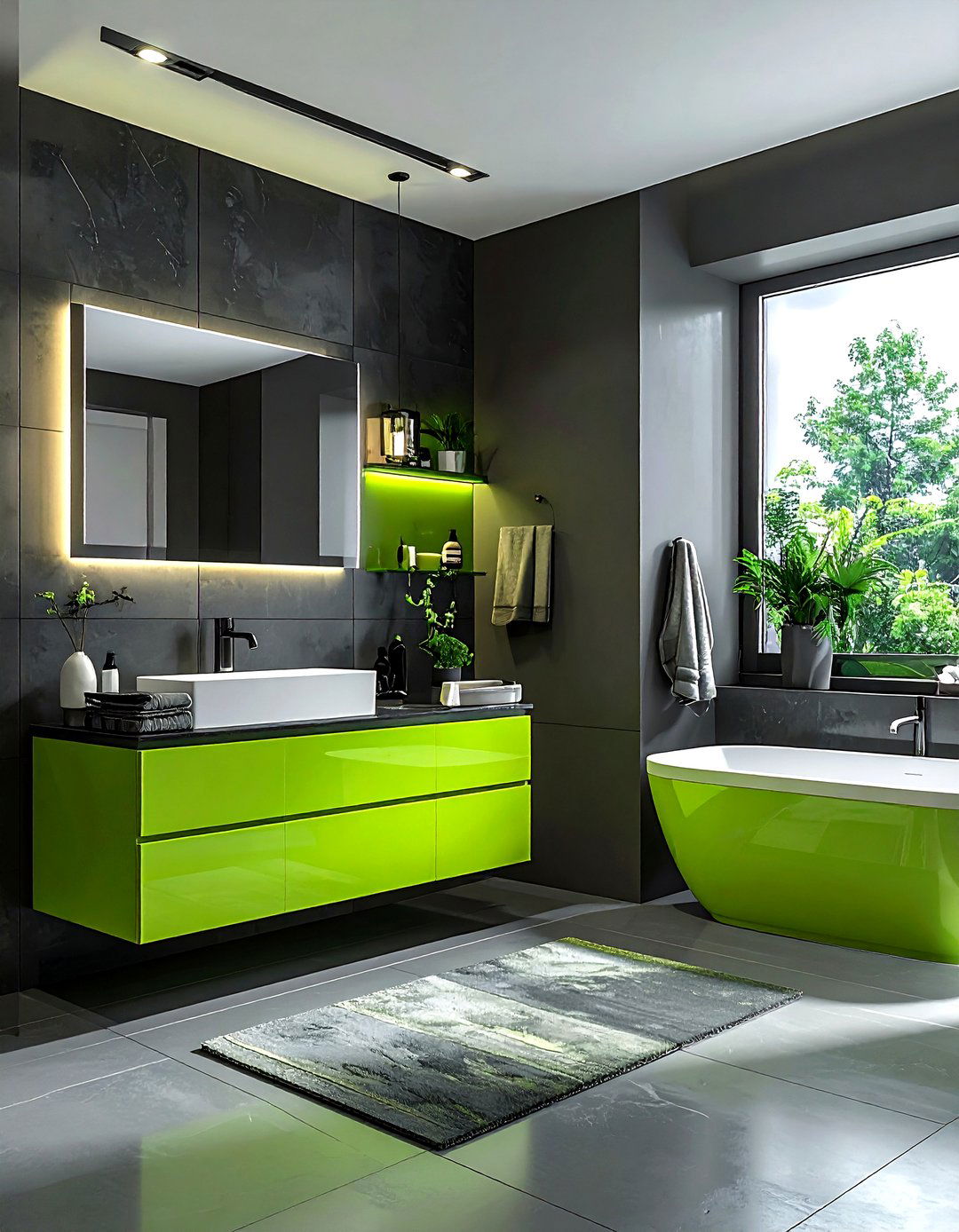 Lime Green Bathroom - 30 green bathroom decor ideas