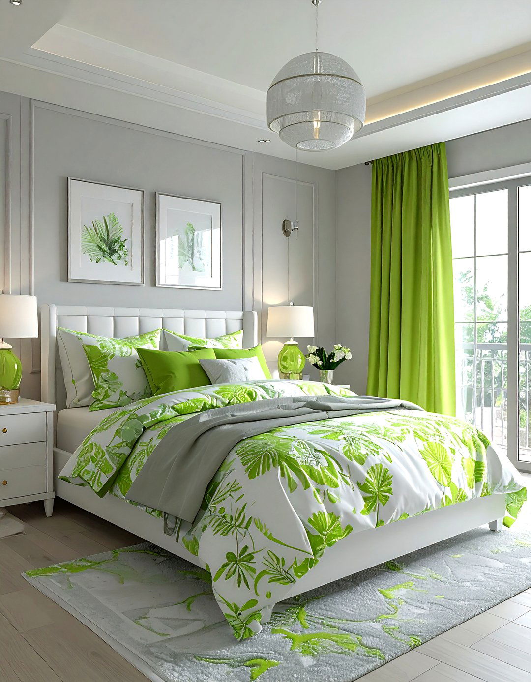 Lime Green Coastal Bedroom - 30 coastal green bedroom ideas