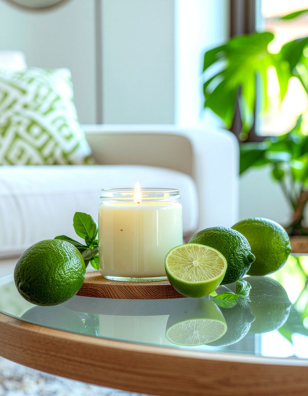 Lime basil candle - 30 living room scented candles