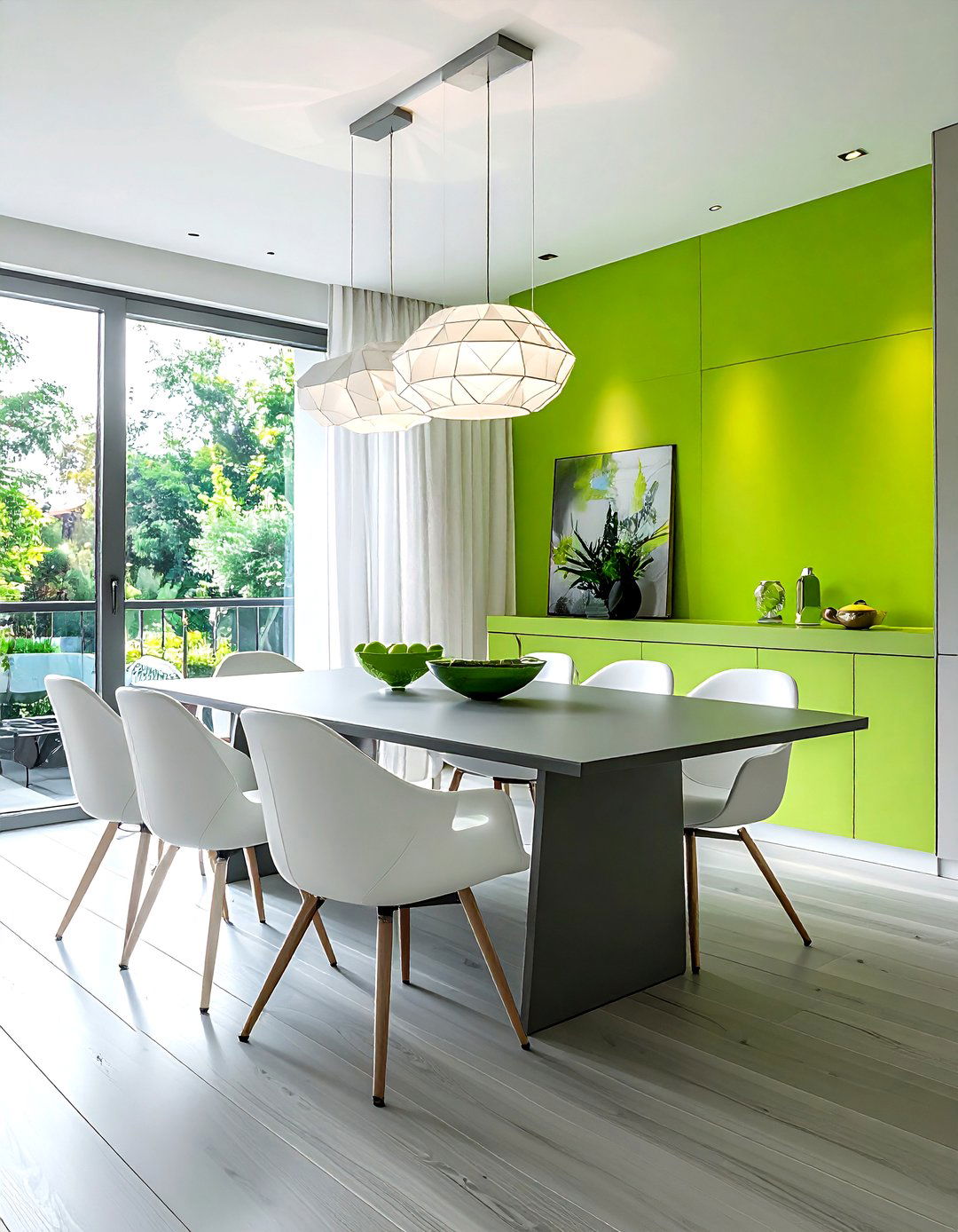 Lime green dining room - 30 cool green dining room ideas