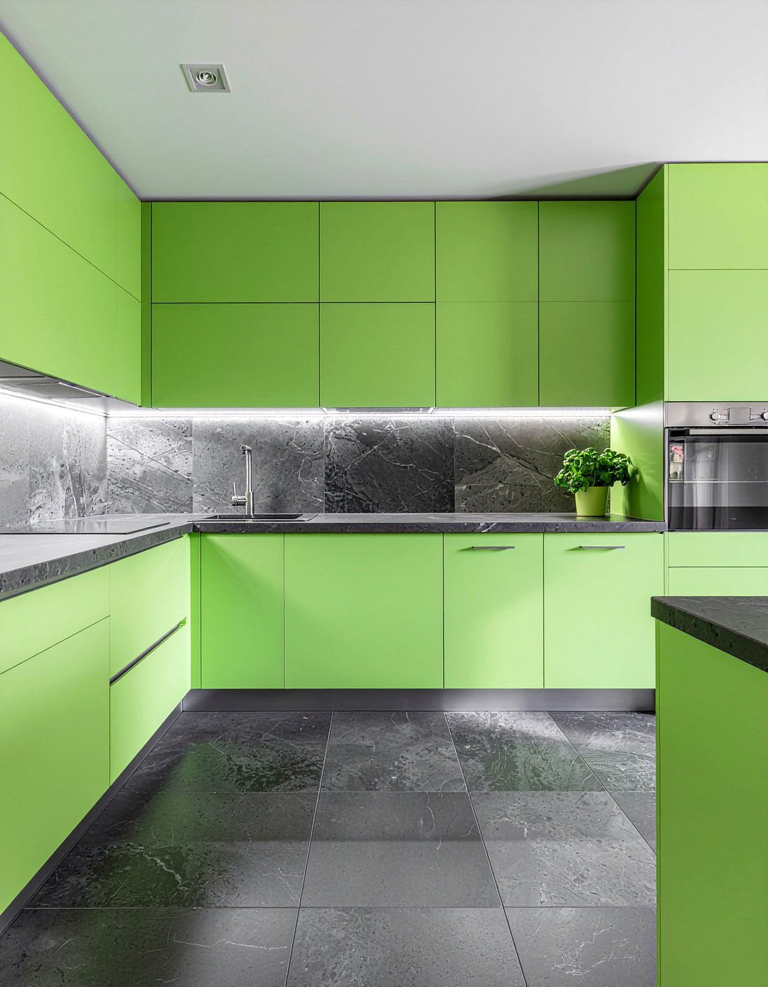 Lime green kitchen cabinets - 30 green kitchen cabinet ideas