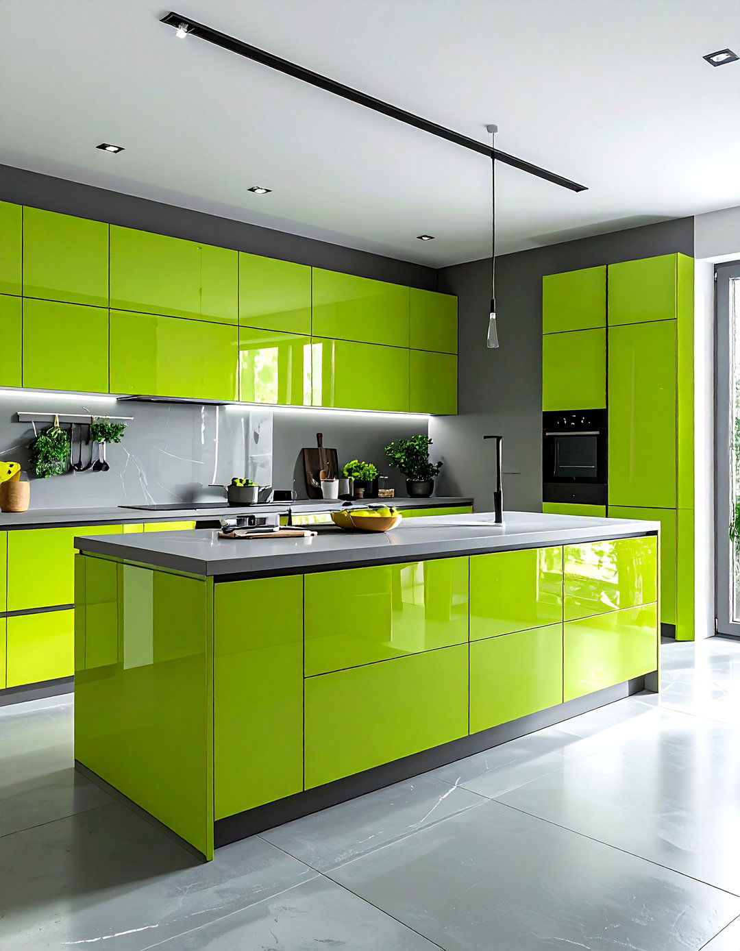 Lime green kitchen - 30 cool green kitchen ideas
