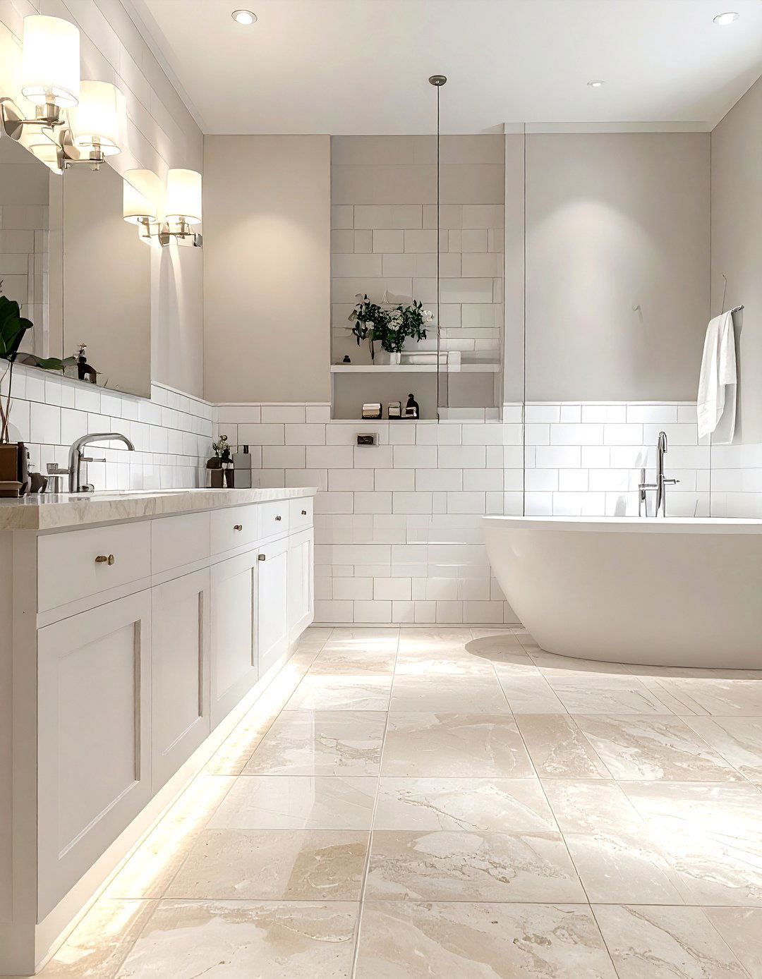 Limestone Bathroom Floor - 30 neutral bathroom ideas