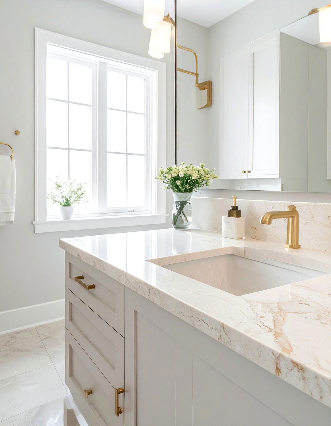 Limestone Countertop - 30 bathroom vanity countertop ideas