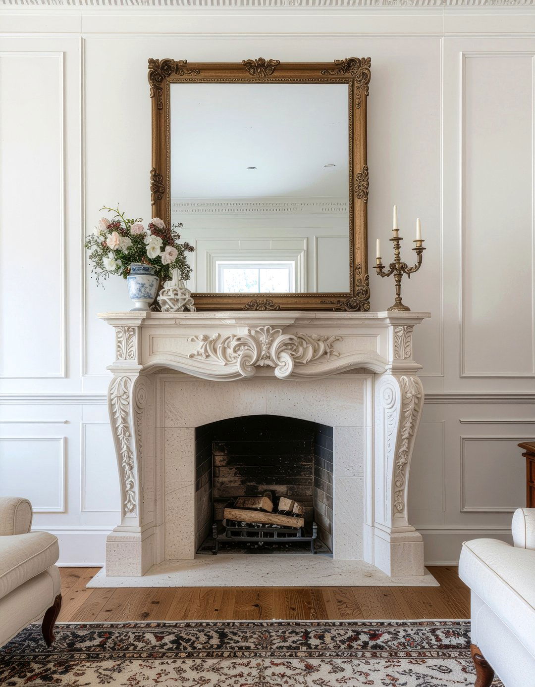 Limestone Fireplace Mantel - 30 fireplace surround ideas