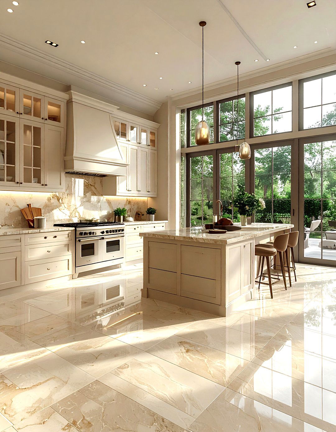 Limestone Floor Tile - 30 kitchen texture ideas