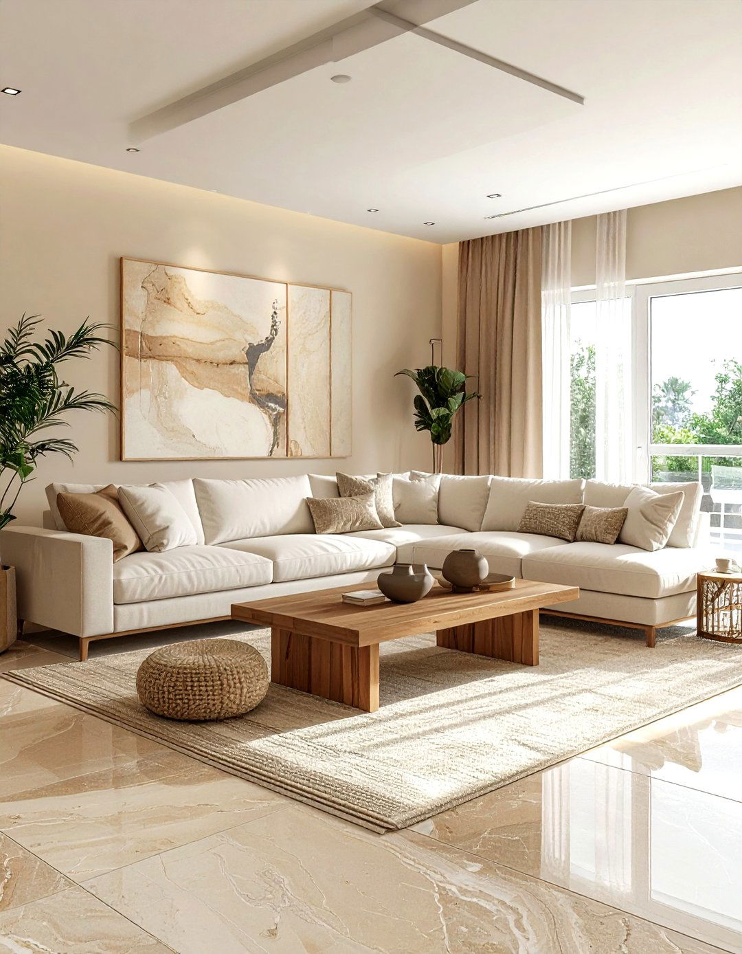 Limestone Floor Tile - 30 living room floor design ideas