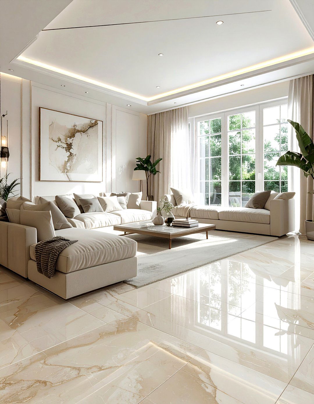 Limestone Floor - 30 living room flooring ideas