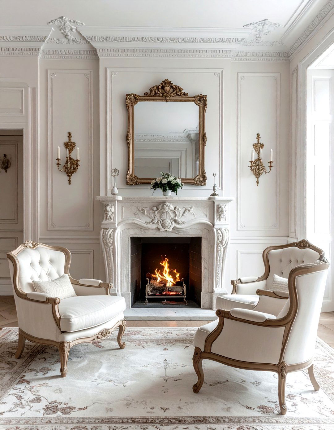 Limestone fireplace mantel - 30 stone decor ideas