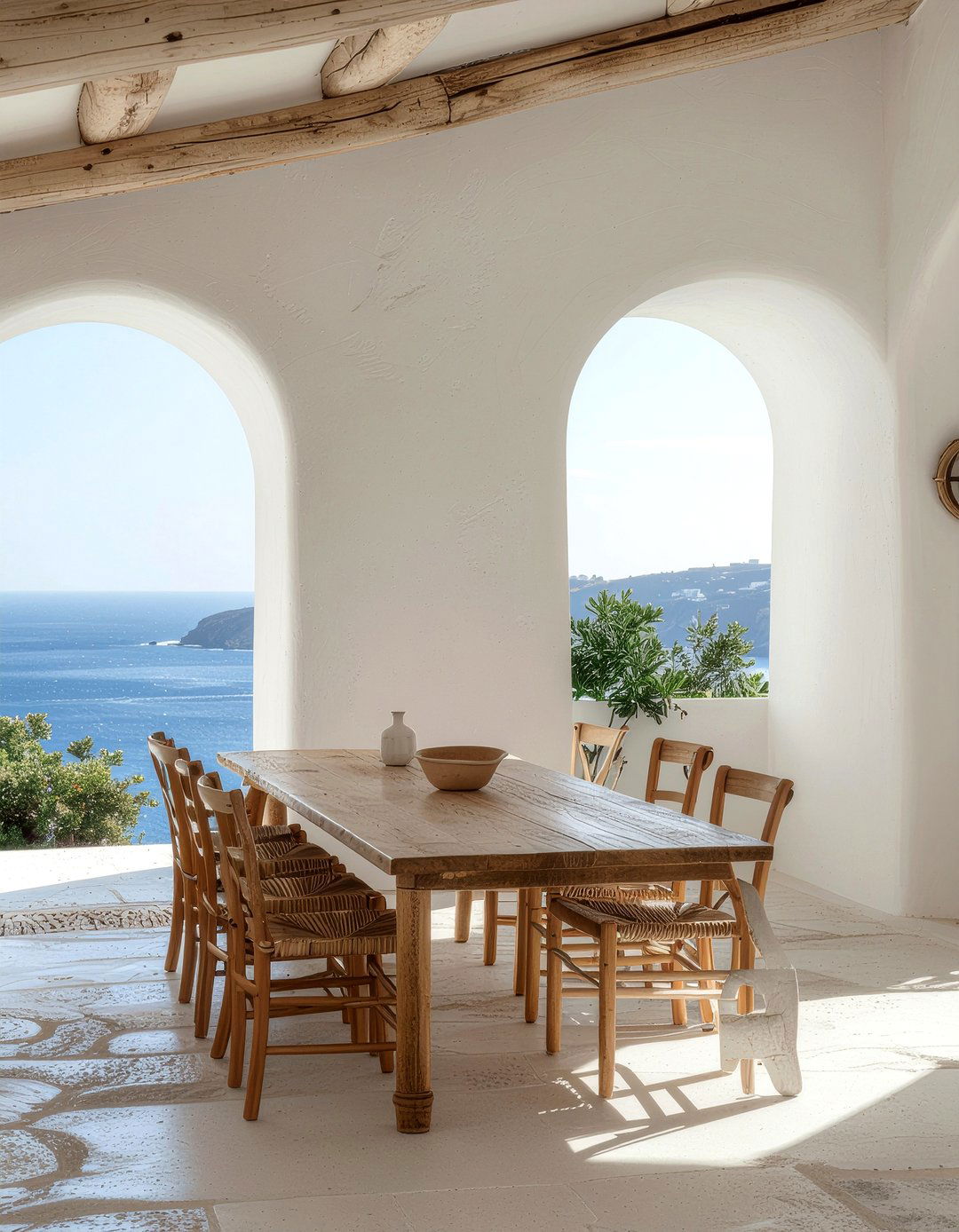 Limewash Wall Finish - 30 Greek dining room ideas