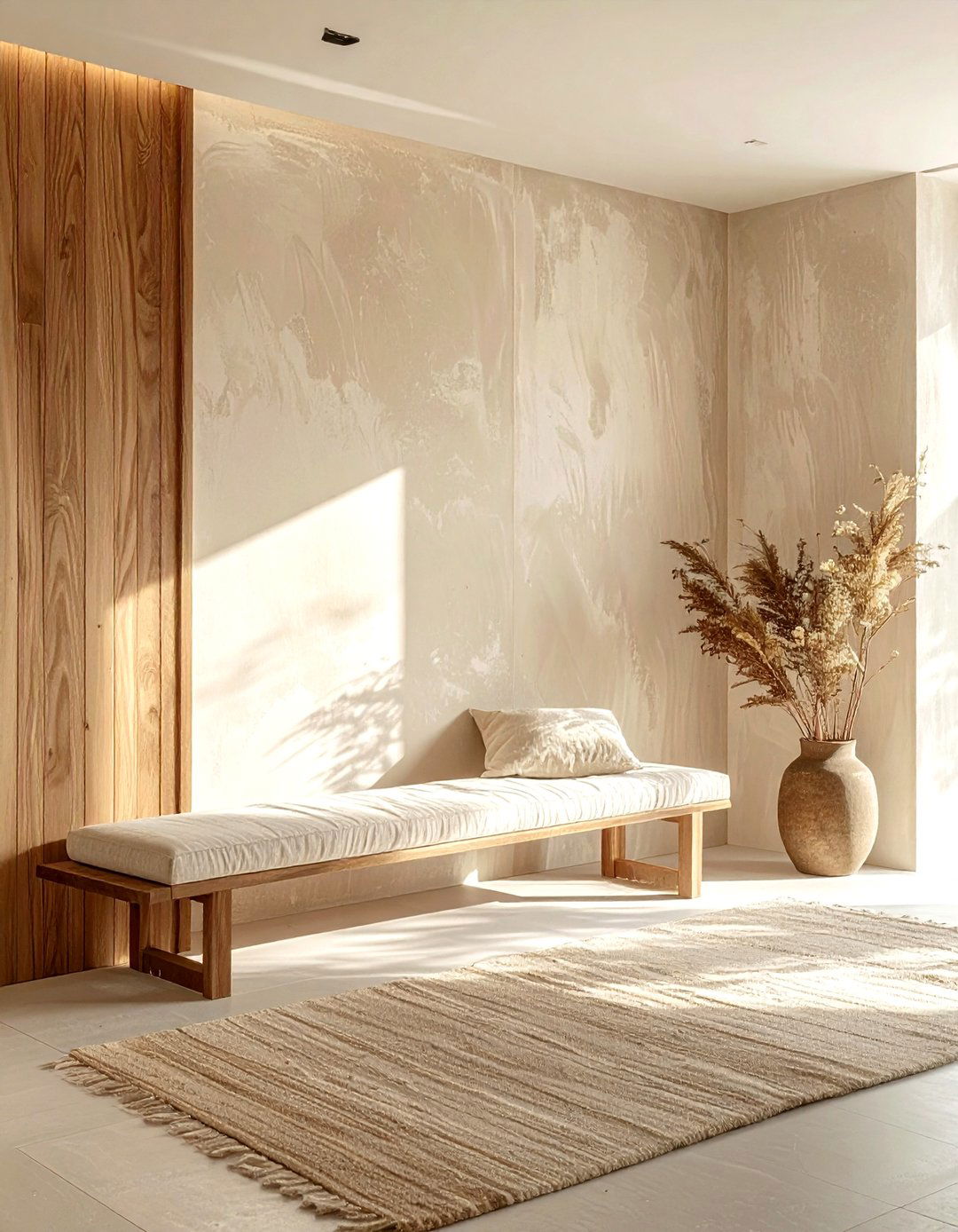 Limewash and wood walls - 30 decor texture mixing ideas