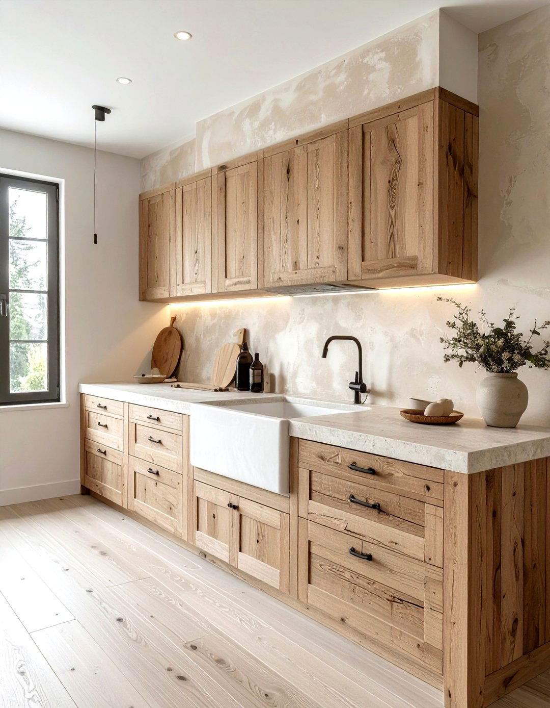 Limewash kitchen walls - 30 kitchen texture layering ideas