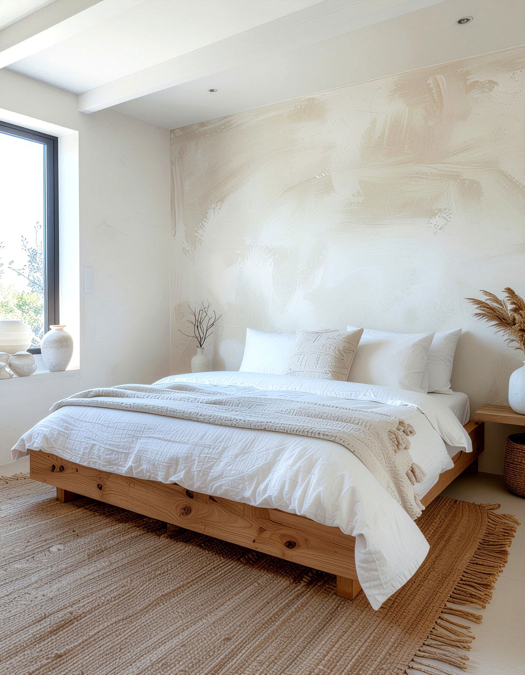 Limewash paint bedroom wall - 30 bedroom wall texture ideas