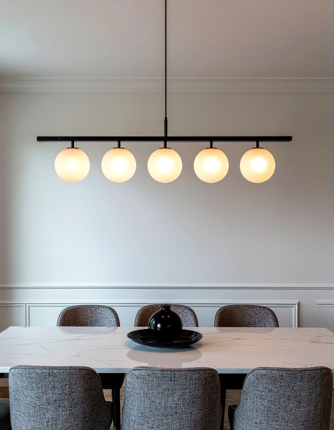 Linear Globe Chandelier - 30 globe chandelier dining room ideas