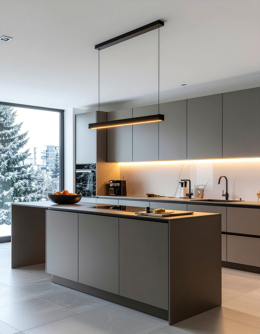 Linear Pendant Light Over Kitchen Island - 30 modern pendant kitchen ideas