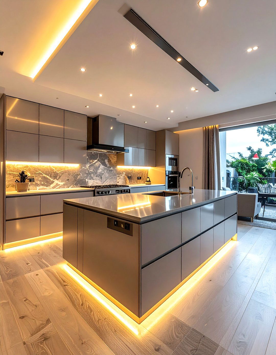 Linear Under Cabinet Lighting - 30 commercial style kitchen ideas