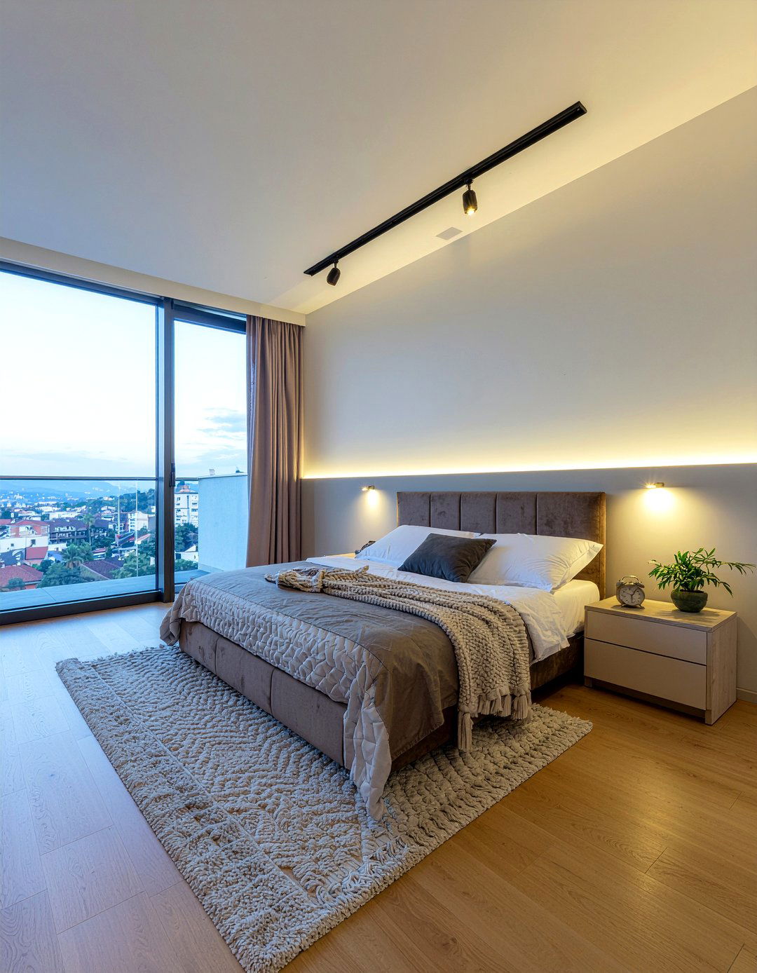 Linear track lighting bedroom - 30 bedroom track lighting ideas