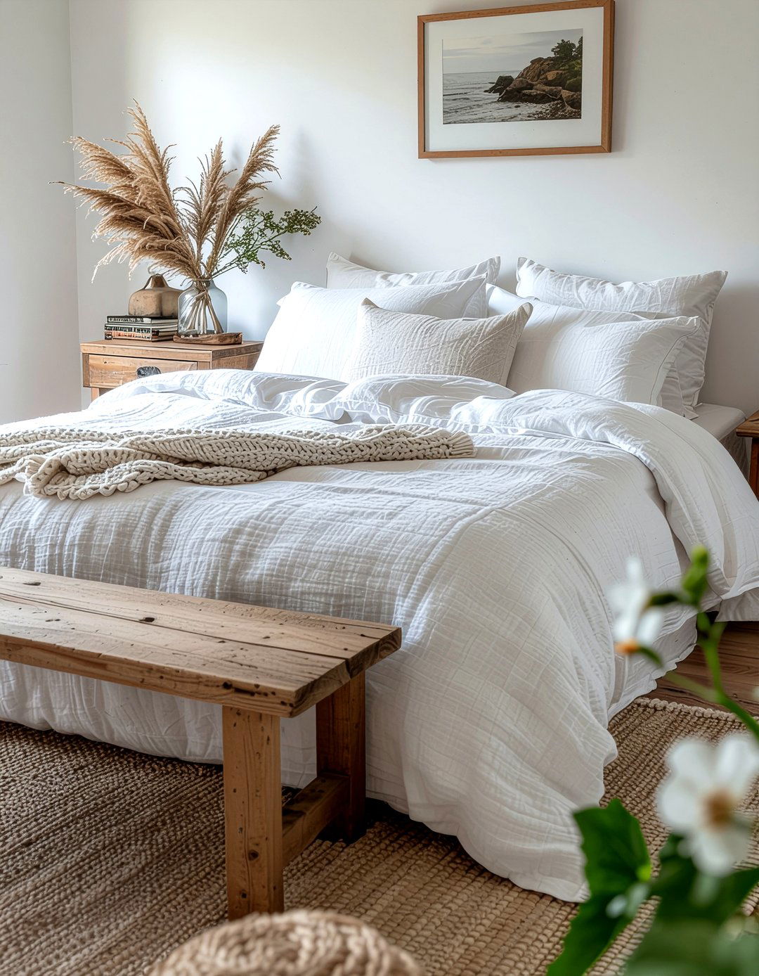 Linen Bedding Beach Style - 30 beach house bedroom ideas