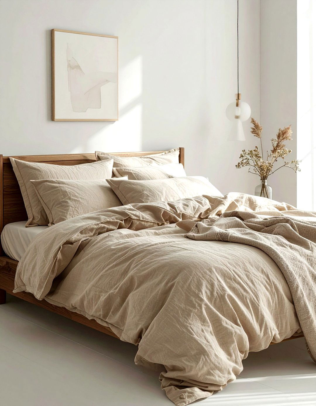 Linen Bedding Set - 30 minimalist home decor ideas