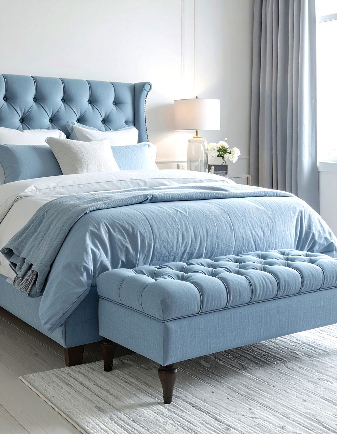 Linen Bedroom Bench - 30 linen decor ideas