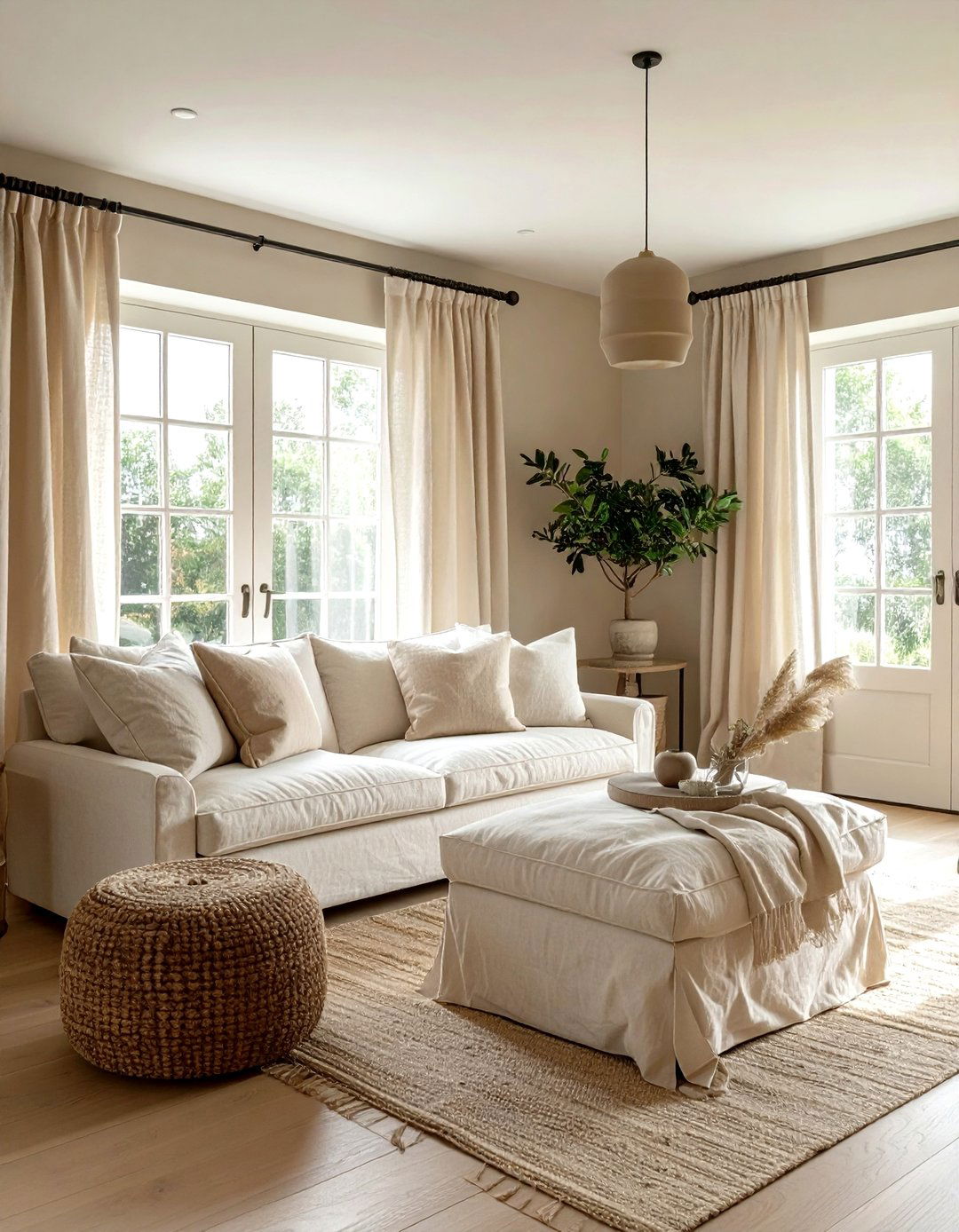 Linen Beige Living Room - 30 beige living room design ideas