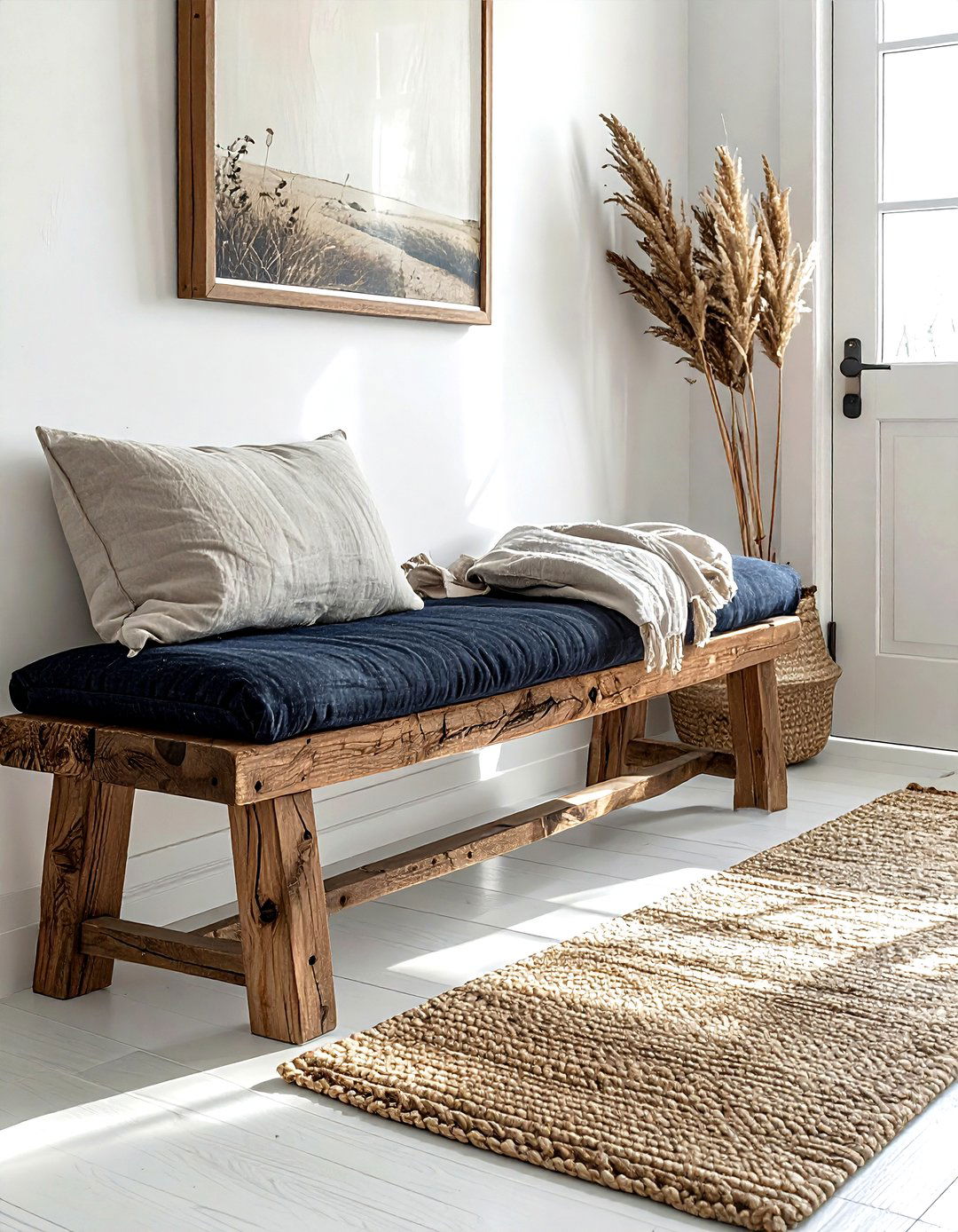 Linen Bench Cushion - 30 linen accent ideas