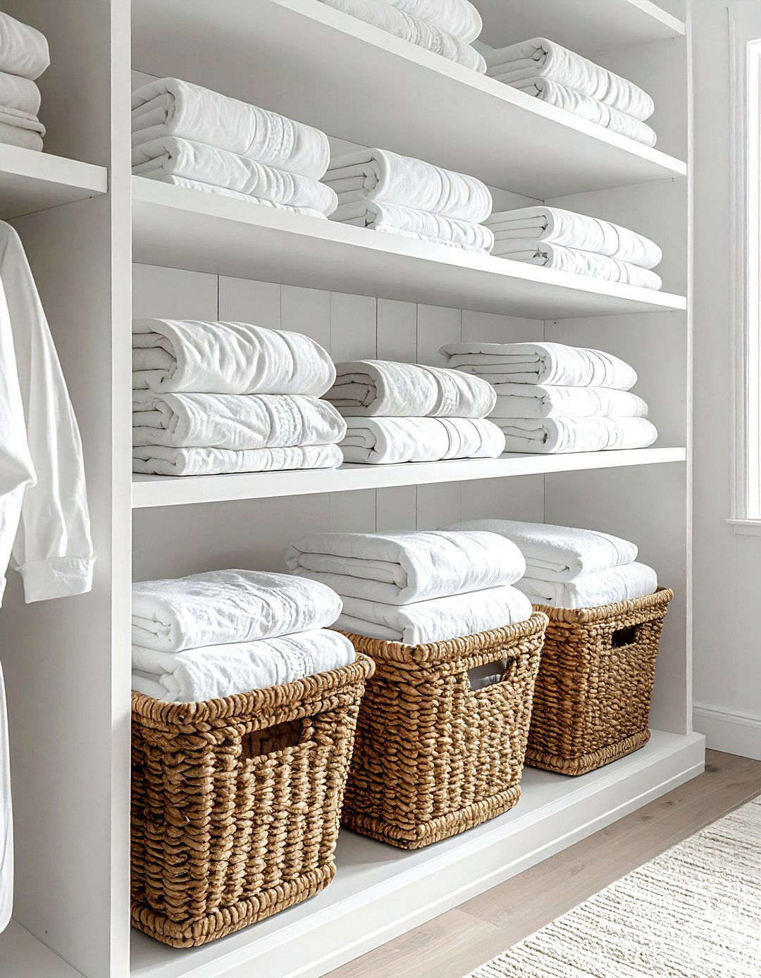 Linen Closet Basket - 30 woven basket ideas