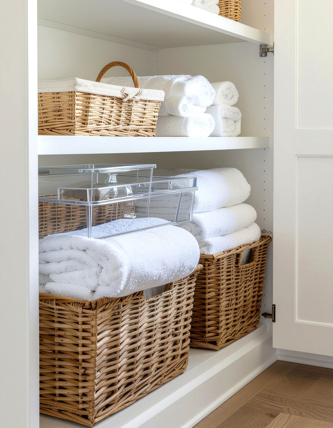 Linen Closet Organizer - 30 bathroom refresh ideas