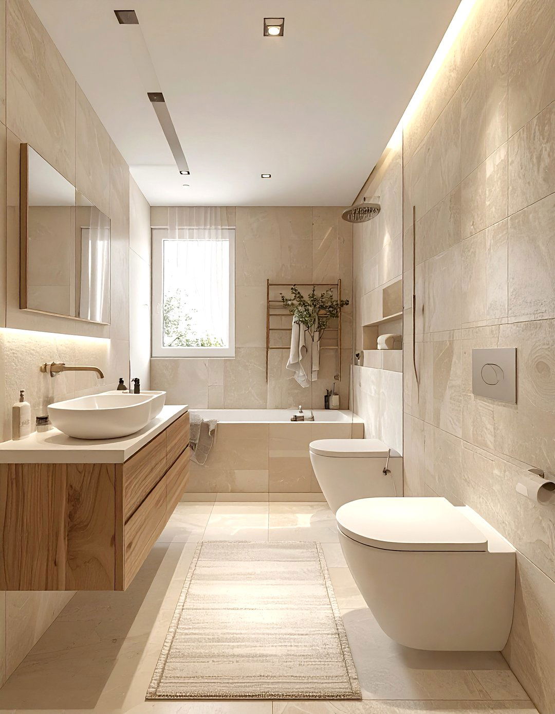 Linen Colored Bathroom - 30 neutral bathroom ideas