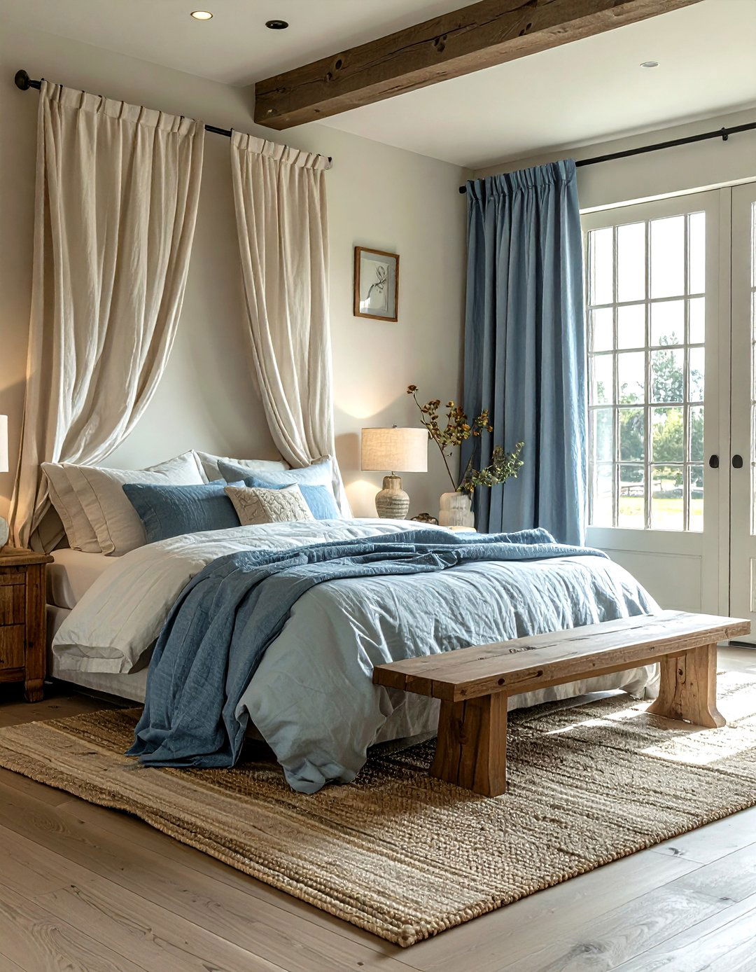 Linen Curtains - 30 bedroom window treatment ideas