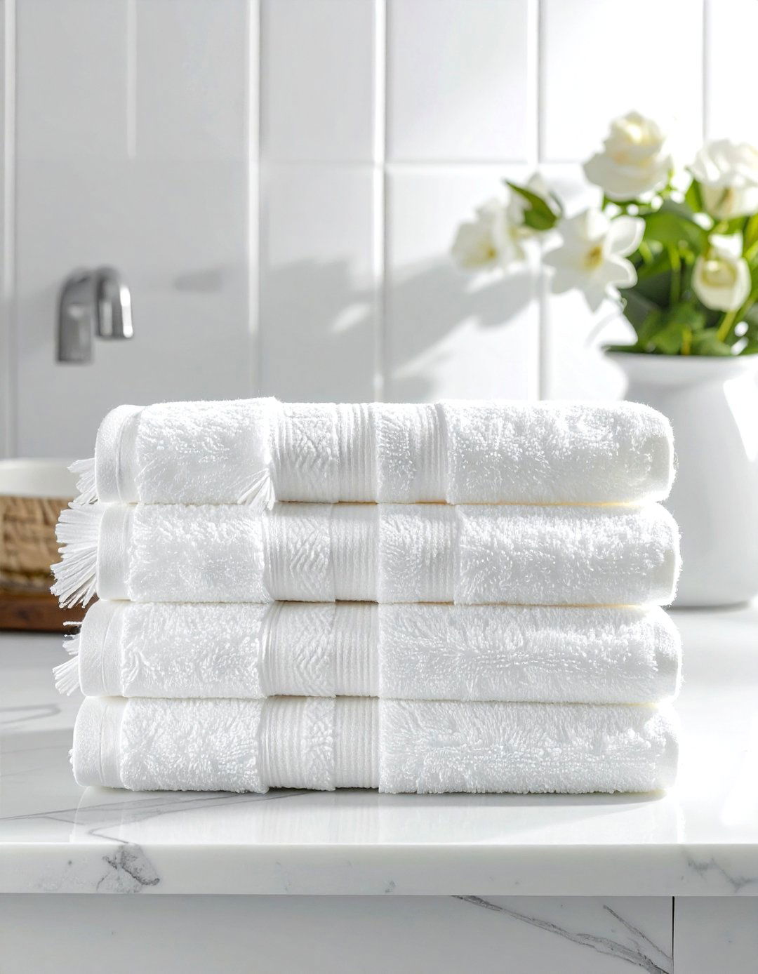 Linen Guest Towels - 30 linen decor ideas