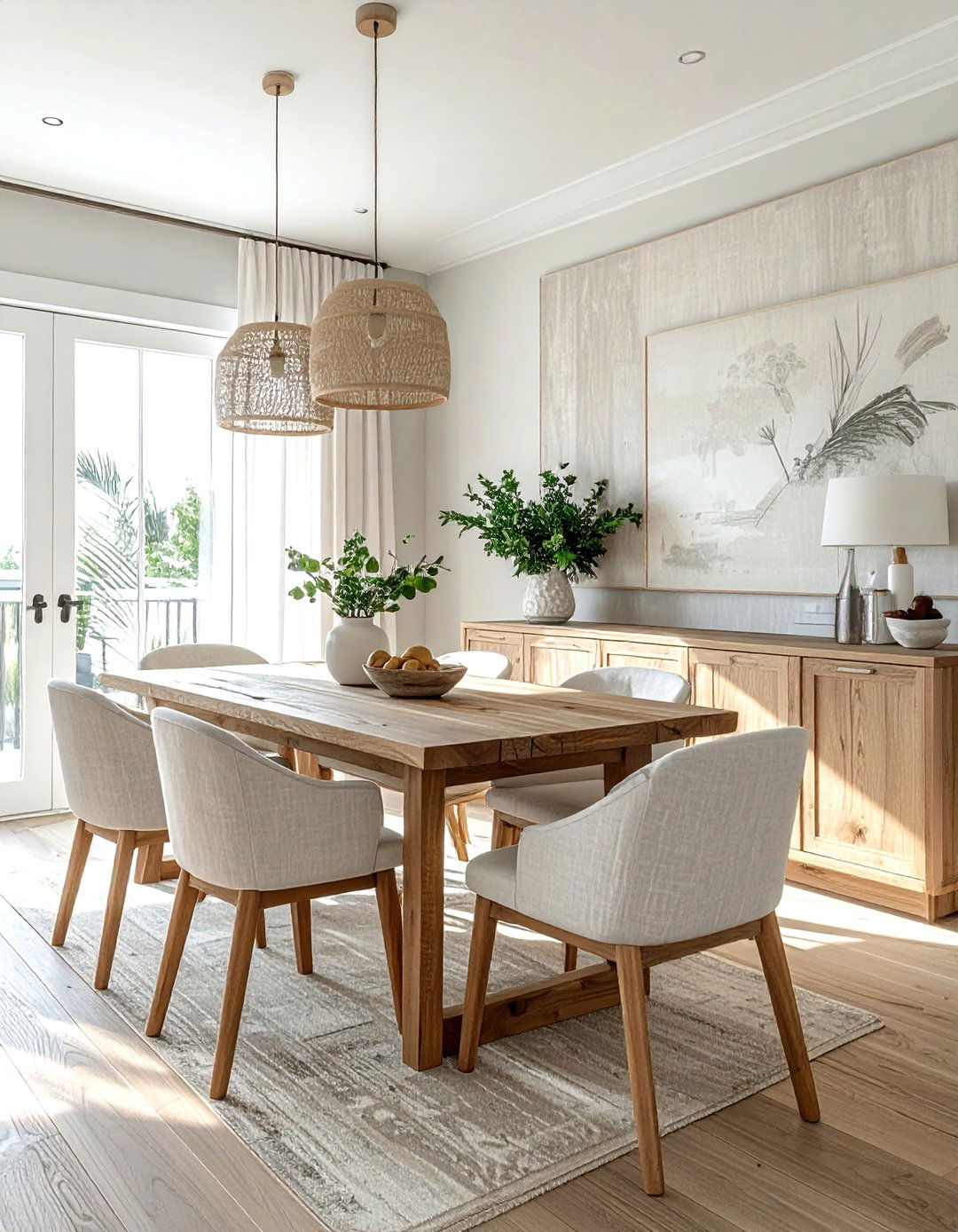 Linen Look Wallpaper - 30 subtle wallpaper dining room ideas