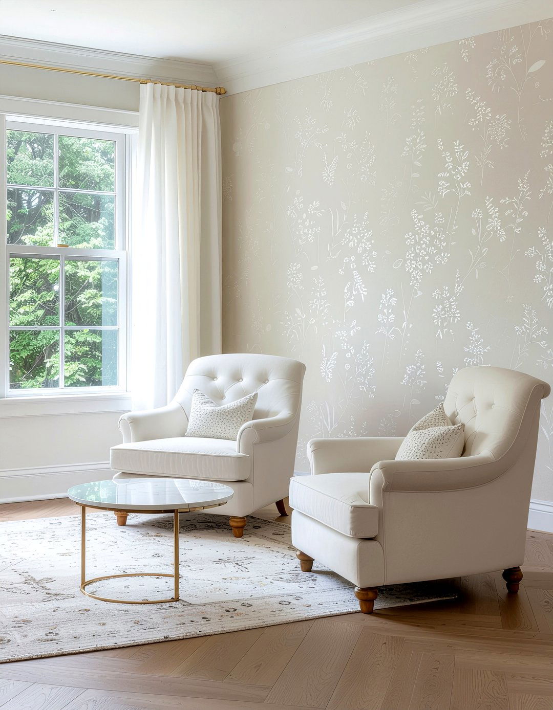 Linen Look Wallpaper - 30 living room minimalist wallpapers