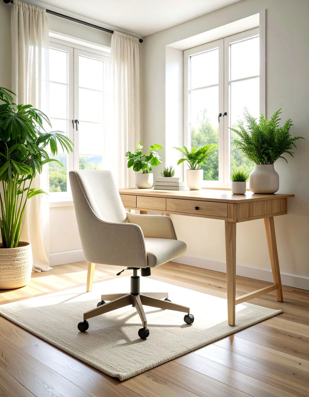 Linen Office Chair - 30 linen accent ideas