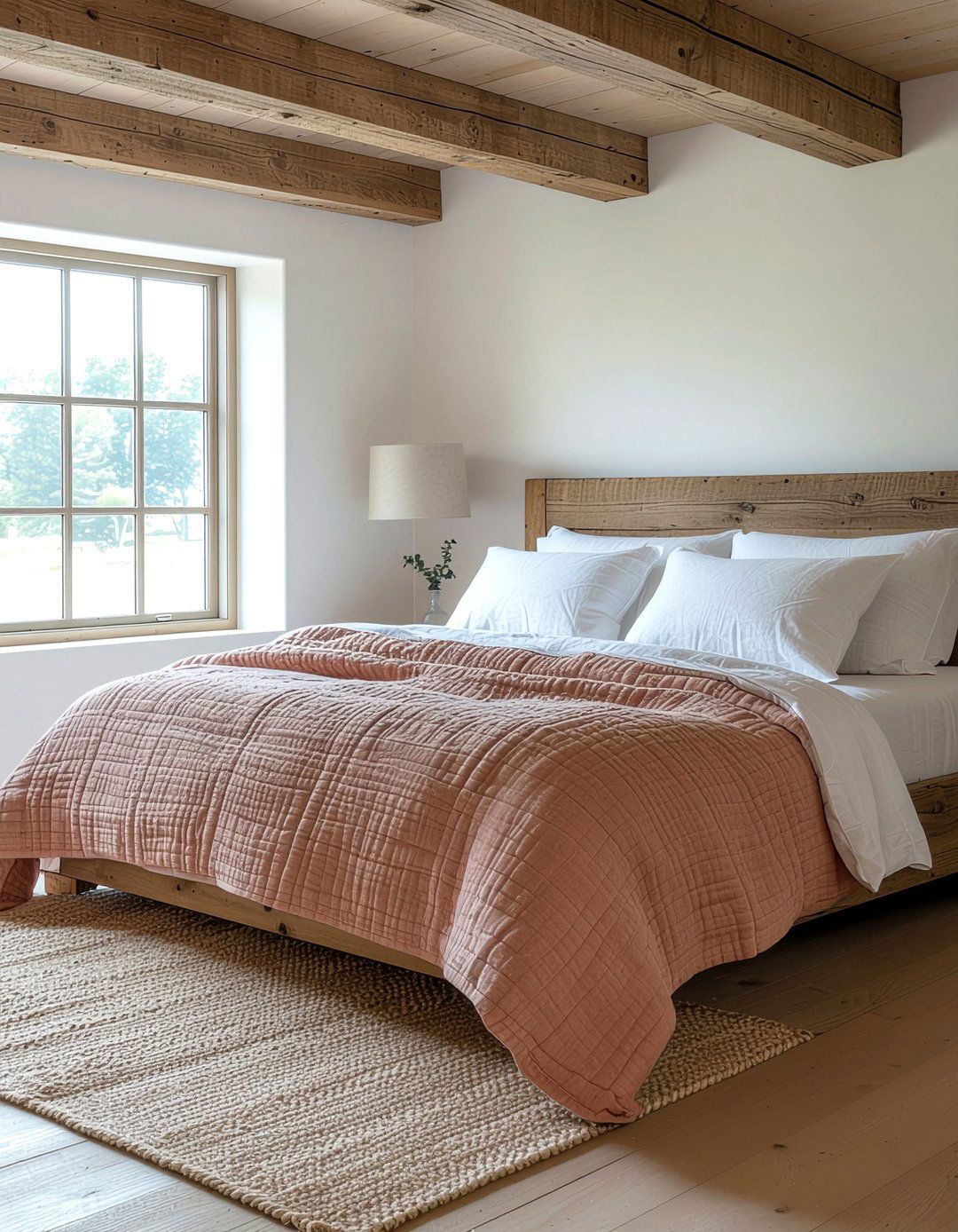 Linen Quilted Blanket - 30 quilted bedroom ideas