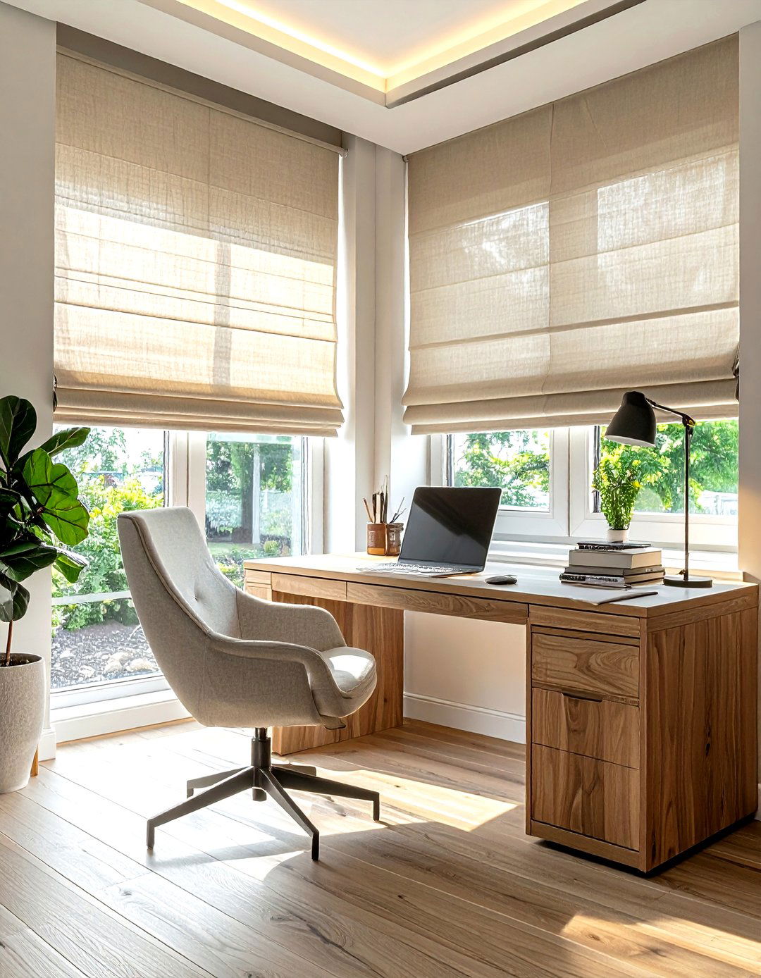 Linen Roman Shades - 30 linen accent ideas