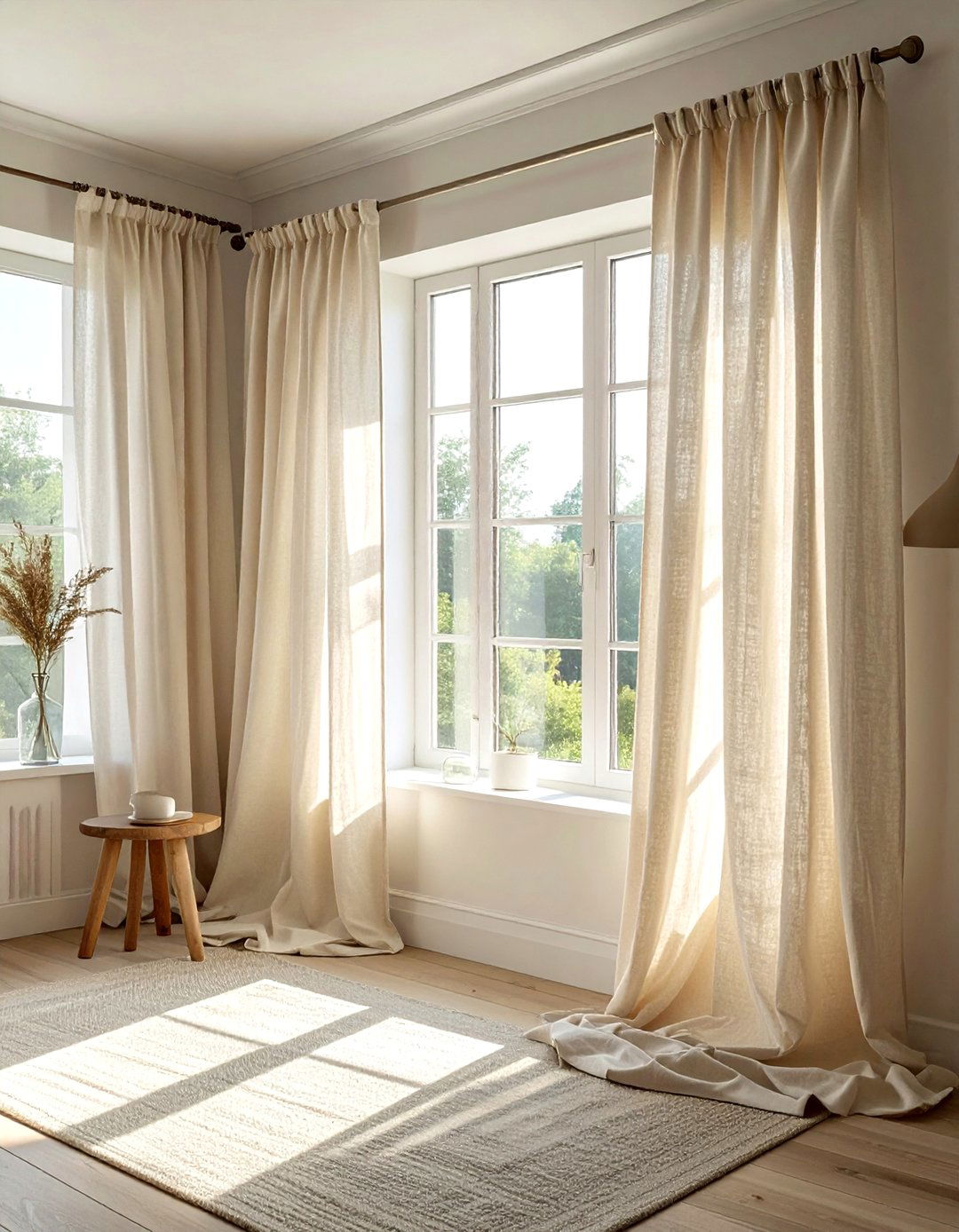 Linen Sheer Curtains - 30 linen decor ideas