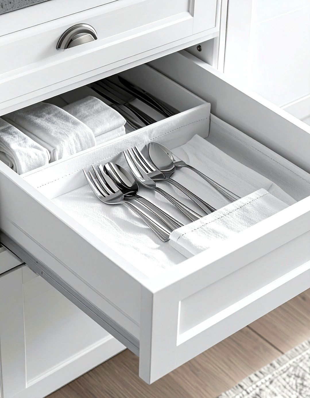 Linen Shelf Liners - 30 linen kitchen ideas