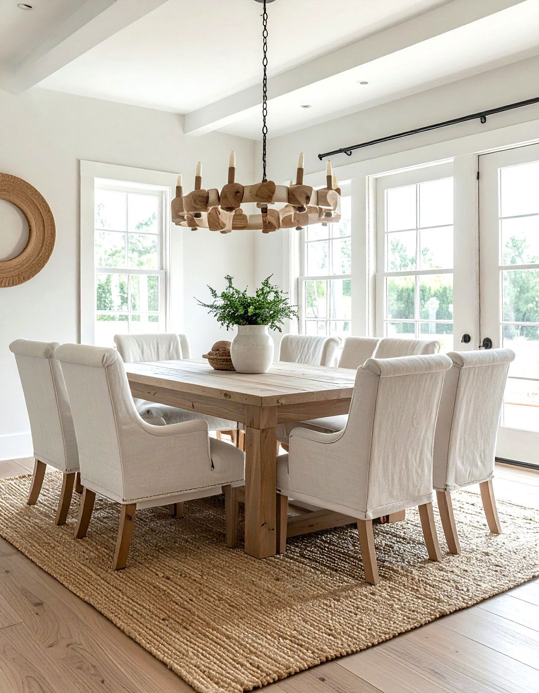 Linen Slipcovered Dining Chairs - 30 wingback dining chair ideas
