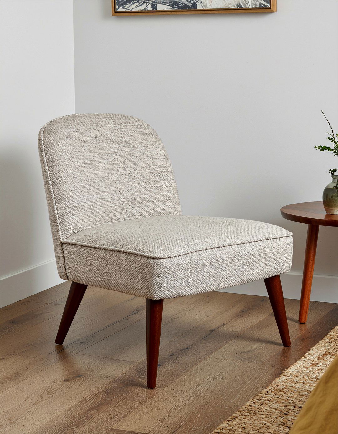 Linen Slipper Chair - 30 living room armchairs