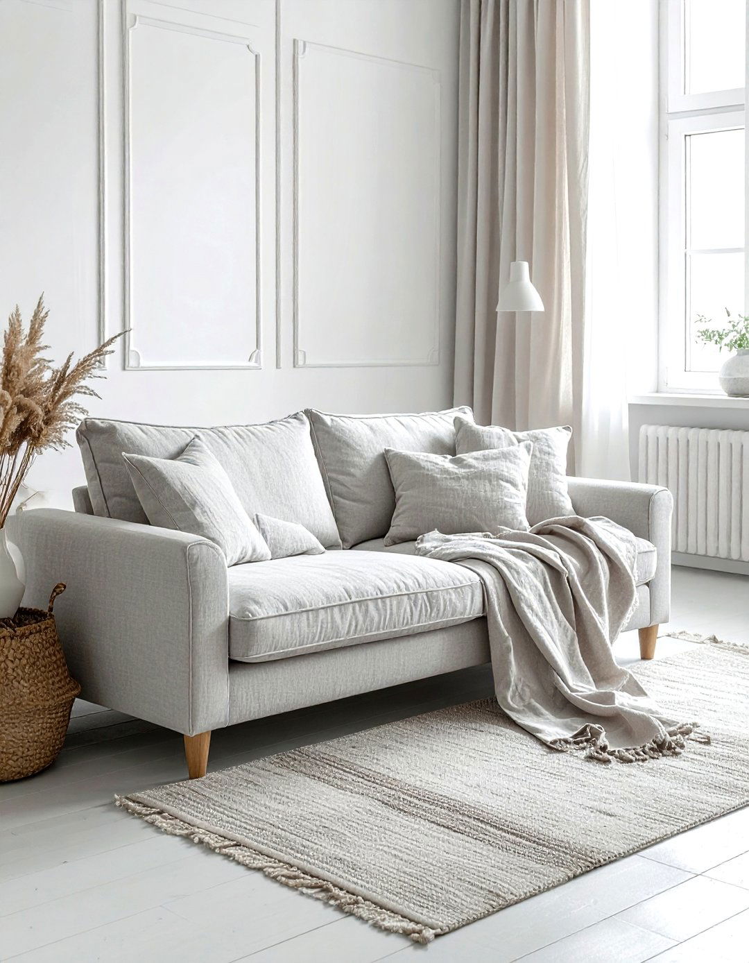 Linen Sofa Slipcover - 30 linen decor ideas