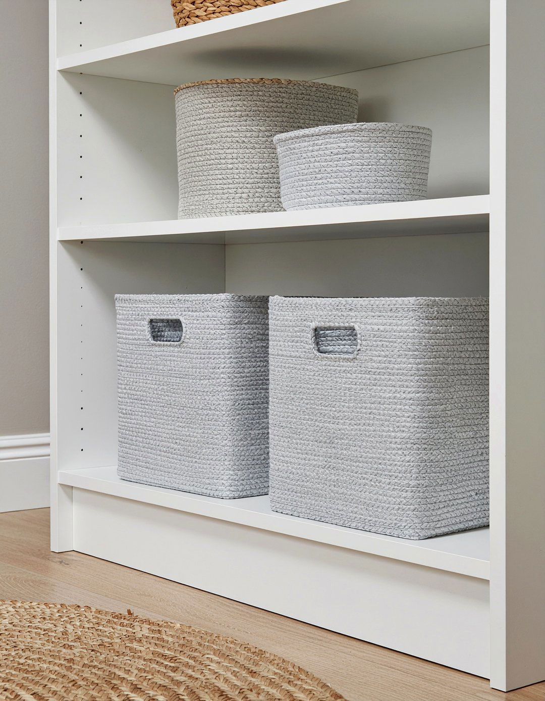 Linen Storage Bins - 30 linen living room ideas