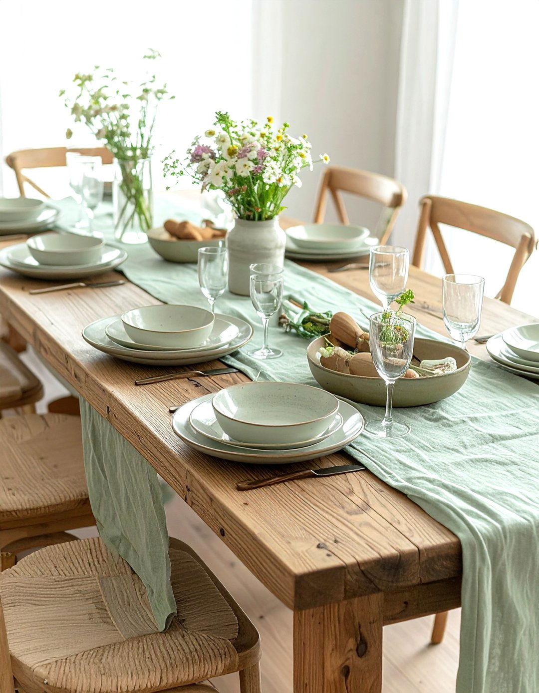 Linen Tablecloth Setting - 30 dining room soft settings