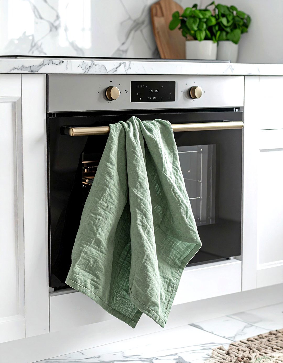 Linen Tea Towel - 30 kitchen finishing touches ideas