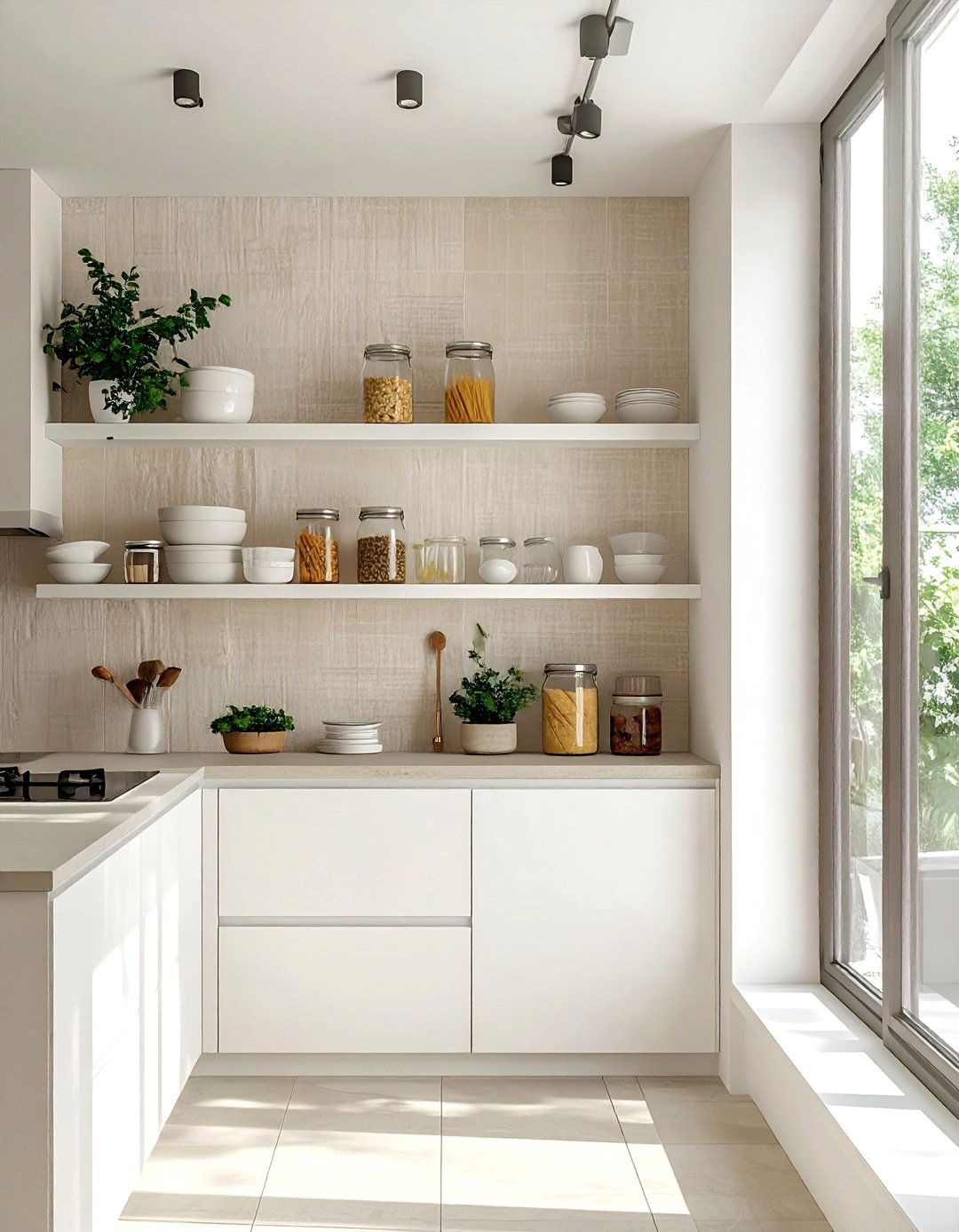 Linen Texture Wall Cover - 30 peel and stick kitchen ideas