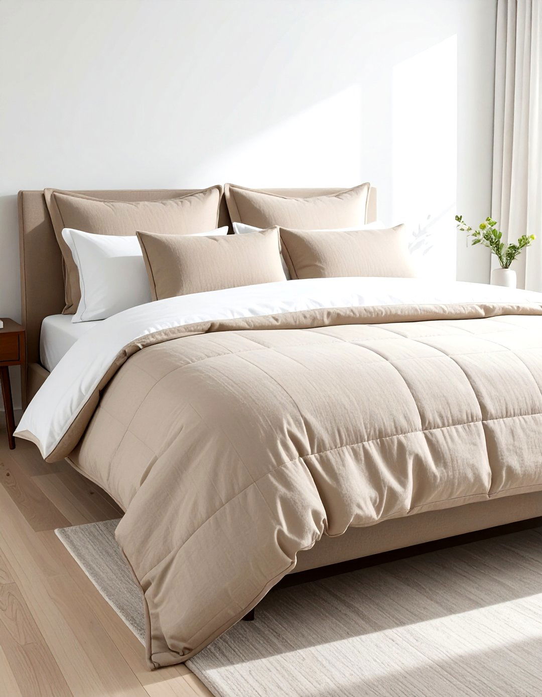 Linen Textured Duvet - 30 linen decor ideas