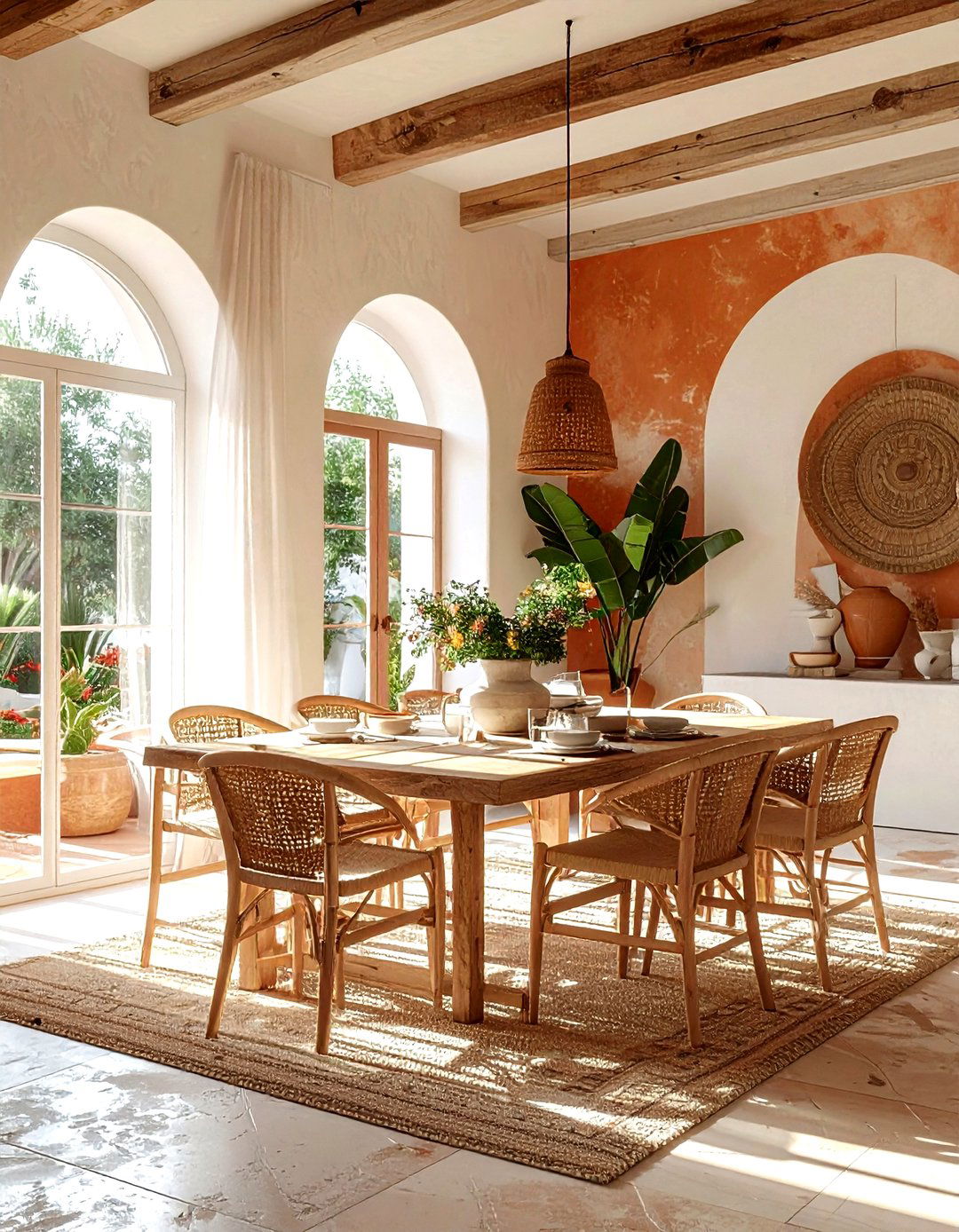 Linen Upholstered Chairs - 30 dining room warm settings