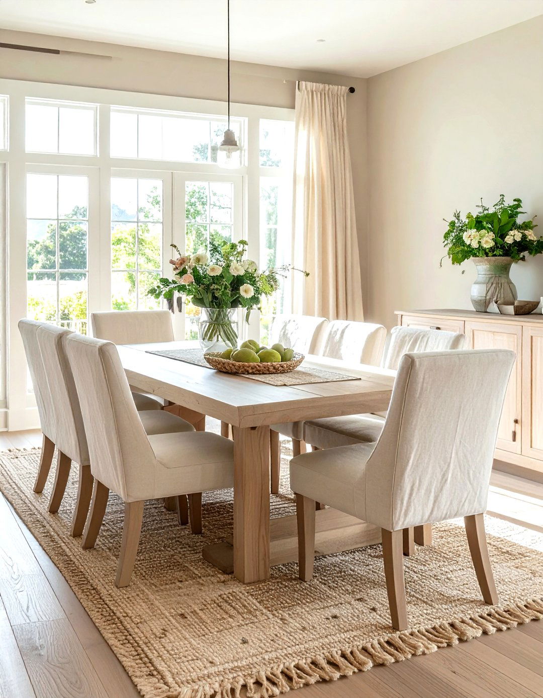 Linen Upholstered Dining Room - 30 Napa Valley dining room ideas